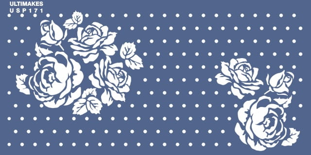 Stencil USM171 Rose Polka Dots