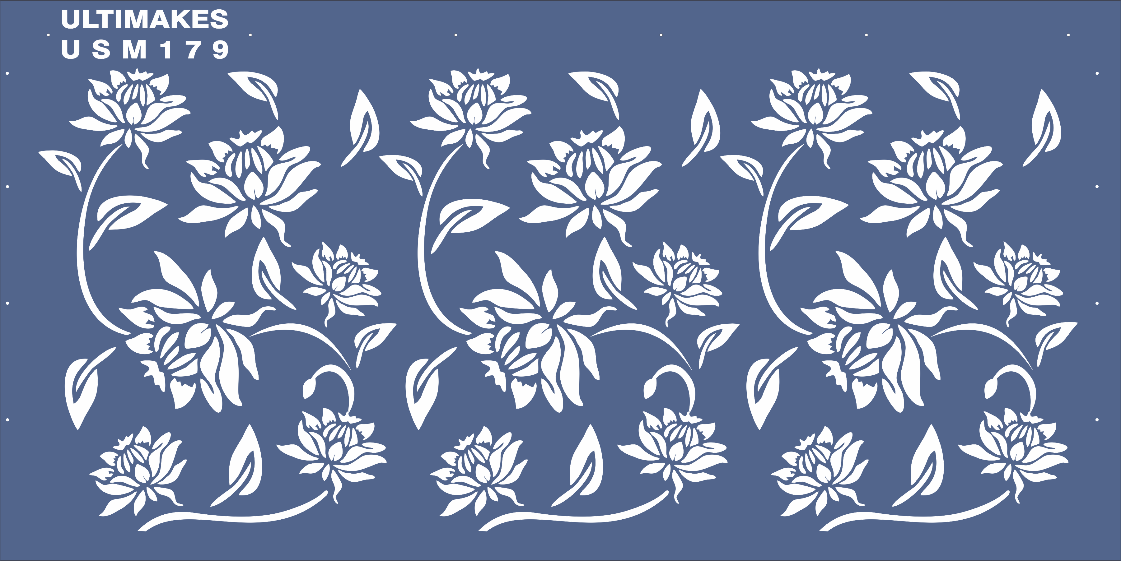 Stencil USM179 WATER LILY Ultimakes in stencil-usm179-water-lily-ultimakes-in