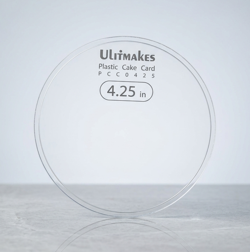 Plastic Cake Cards Round 4" (Pack of 10)