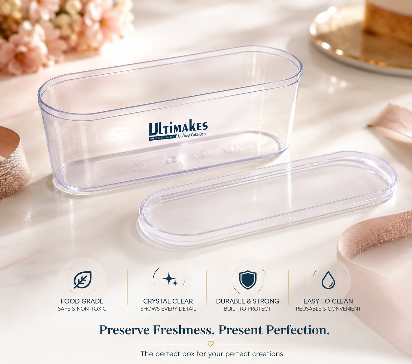 Ultimakes Long Oval Box 190 ml (12 pcs)