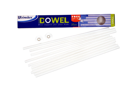 Plastic Dowel Small (10 Pcs Dowel Small + 2pcs Dowel Cap Small FREE)