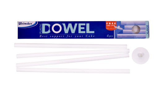 Plastic Dowel XLarge (Dowel 4 pcs + 1 Dowel Cap Big FREE)